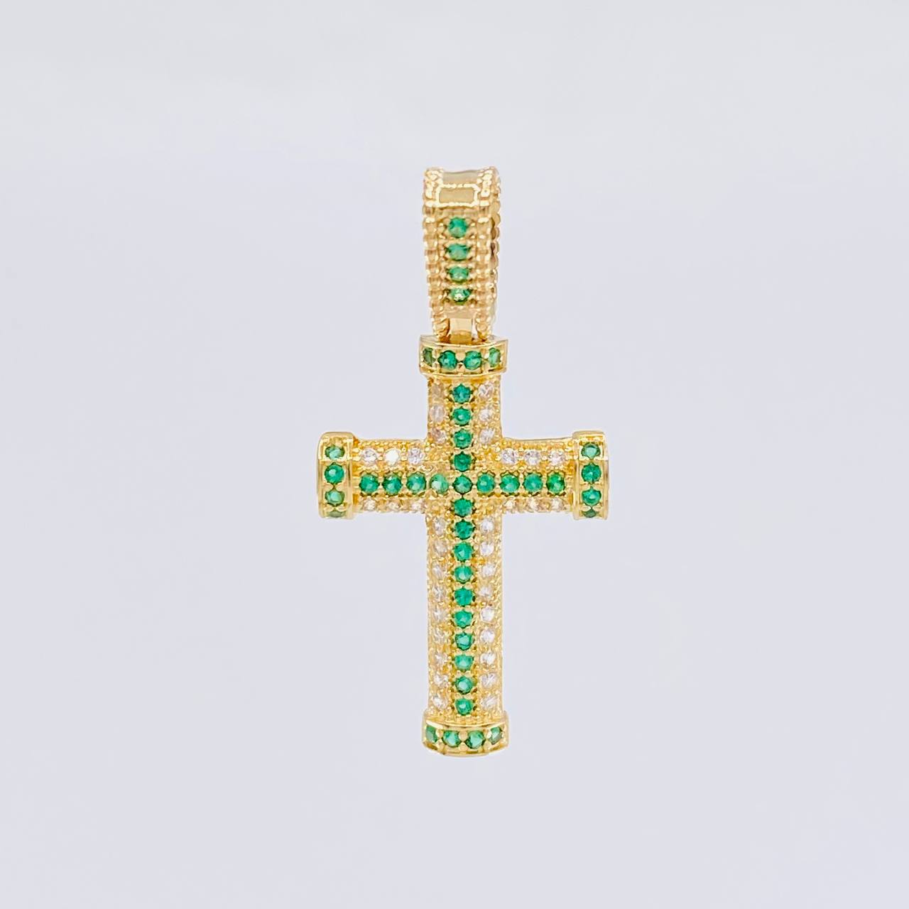 Dije Cruz Tupida 2.55 g / 1 1/4 in Oro Amarillo 18K