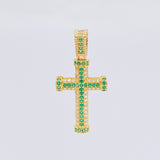 Dije Cruz Tupida 2.55 g / 1 1/4 in Oro Amarillo 18K