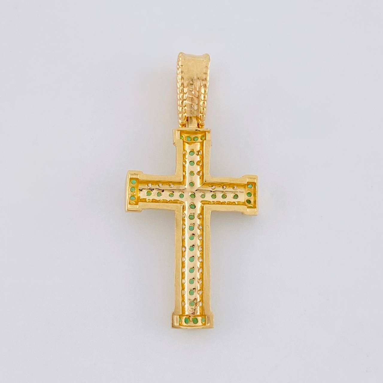 Dije Cruz Tupida 2.55 g / 1 1/4 in Oro Amarillo 18K