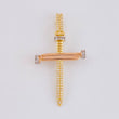 Dije Cruz Clavos 4.4 g / 1 3/4 in Tres Oros 18K