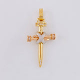 Dije Cruz Clavo 3.95 g / 1 1/2 in Tres Oros 18K