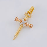 Dije Cruz Clavo 3.95 g / 1 1/2 in Tres Oros 18K