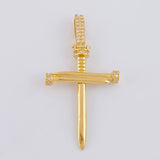Pendant Nail Cross 4.1 g / 1 3/4 in 18K Yellow Gold