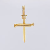Pendant Nail Cross 4.1 g / 1 3/4 in 18K Yellow Gold