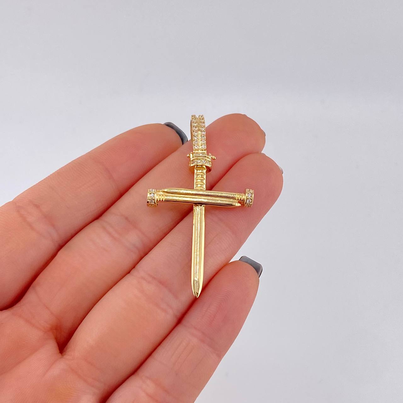 Pendant Nail Cross 4.1 g / 1 3/4 in 18K Yellow Gold