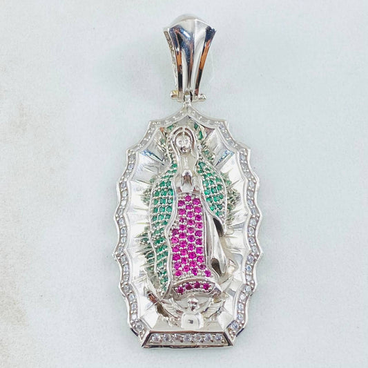 Dije Virgen Guadalupe 15.15gr / 2 in / Oro Blanco 18K