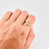 Anillo Doble Silueta Corazón 1.55g / T5 1/4 Oro Amarillo 18K