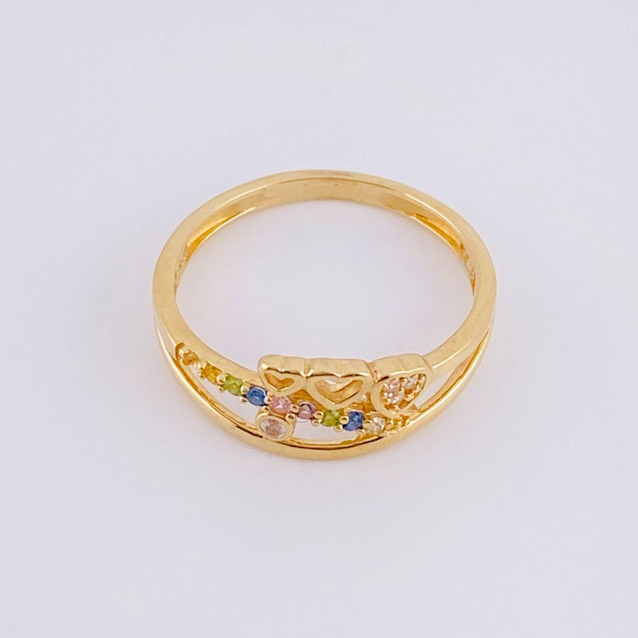 Anillo Corazones Ascendentes 2.3g / T7 1/4 Oro Amarillo 18K