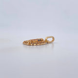 Dije Virgen Guadalupe 1.2gr / 2cm / Circones Blancos Fucsias Azules Oro Amarillo 18K &