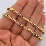 Rustic Barrel Chain 14.35gr / 60cm / 18K Gold &