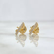 Topos FE 0.8gr / 9mm Cursiva - Circones Blancos Oro Amarillo 18K