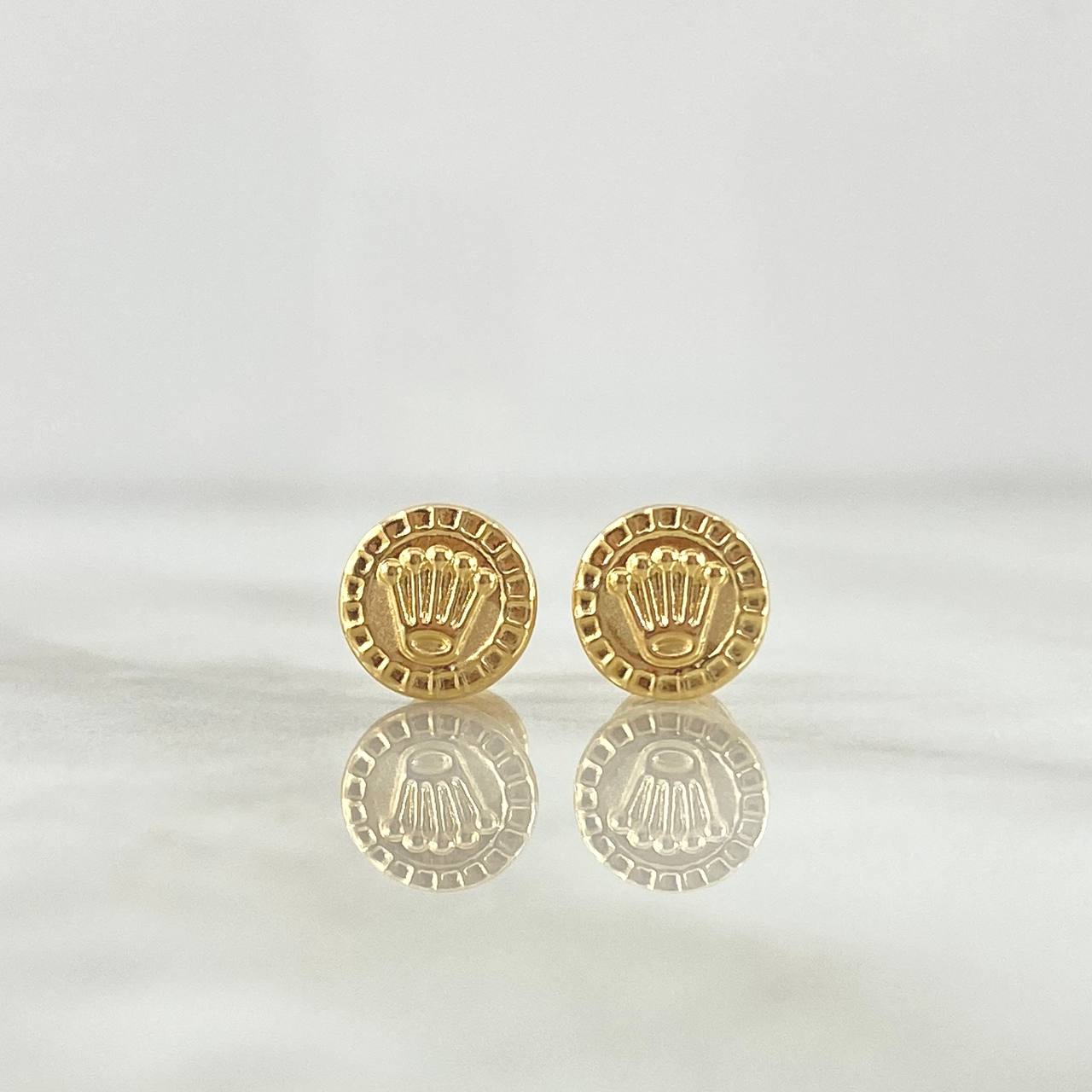 Topos Sello Corona 0.65gr / 7.6mm Oro Amarillo 18K ©
