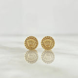 Topos Sello Corona 0.65gr / 7.6mm Oro Amarillo 18K ©