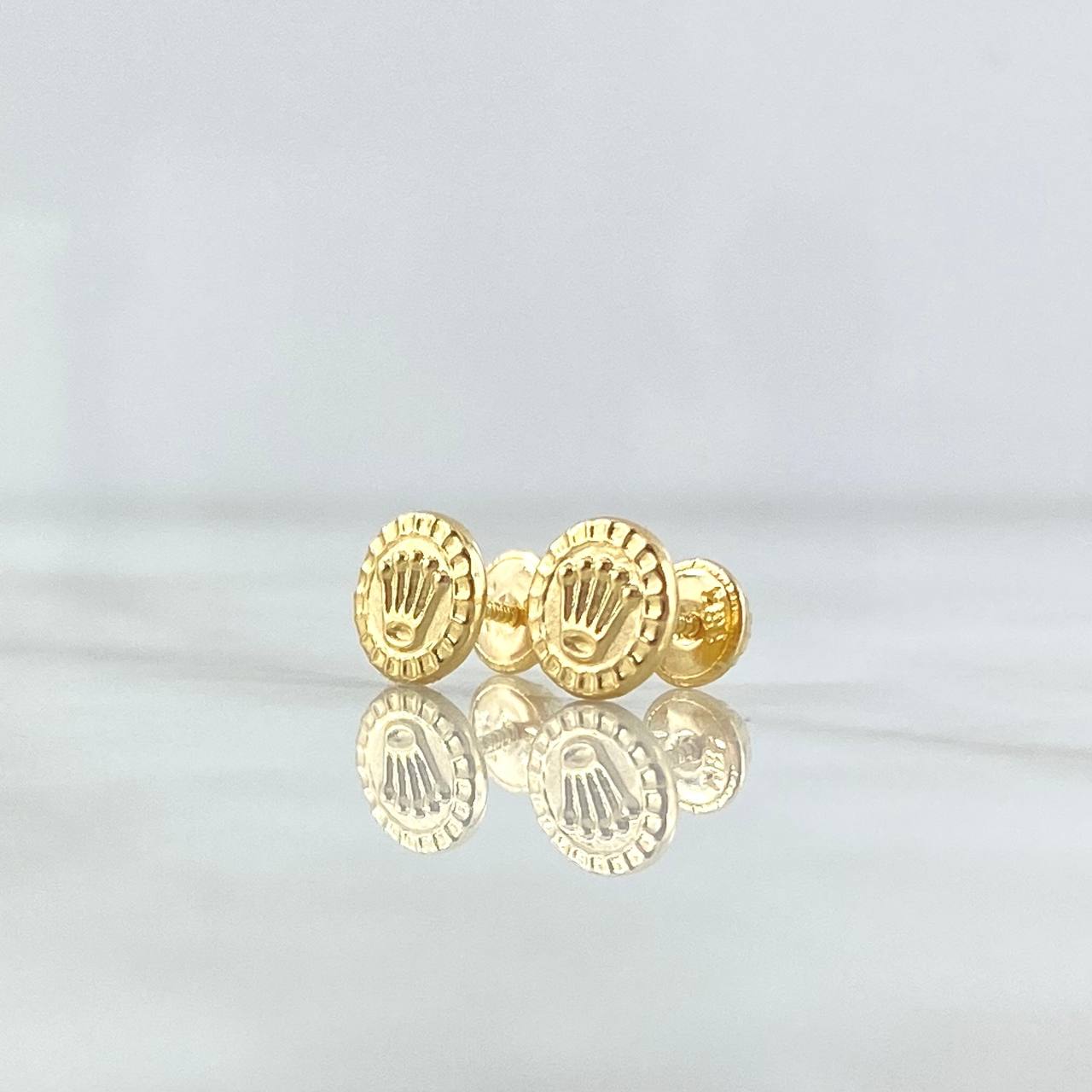 Topos Sello Corona 0.65gr / 7.6mm Oro Amarillo 18K ©