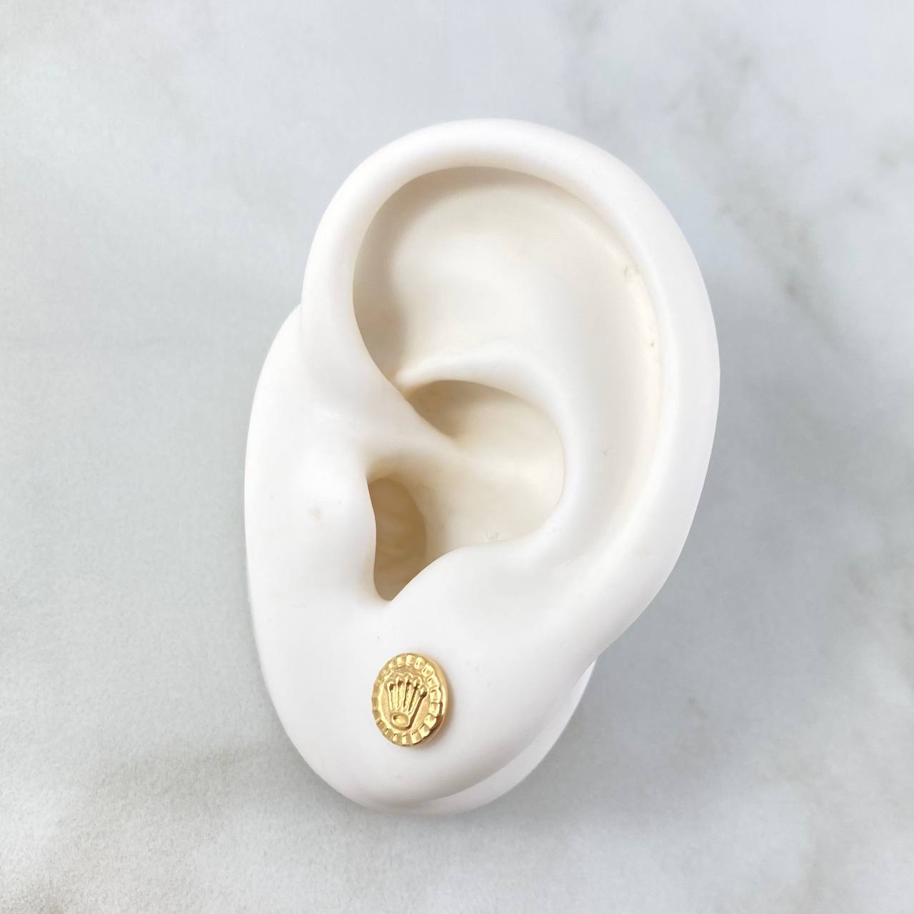 Topos Sello Corona Rx 0.7gr / 7.6mm Oro Amarillo 18K ©