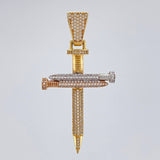 Dije Cruz Clavos 11.25 g / 2 1/2 in Tres Oros 18K