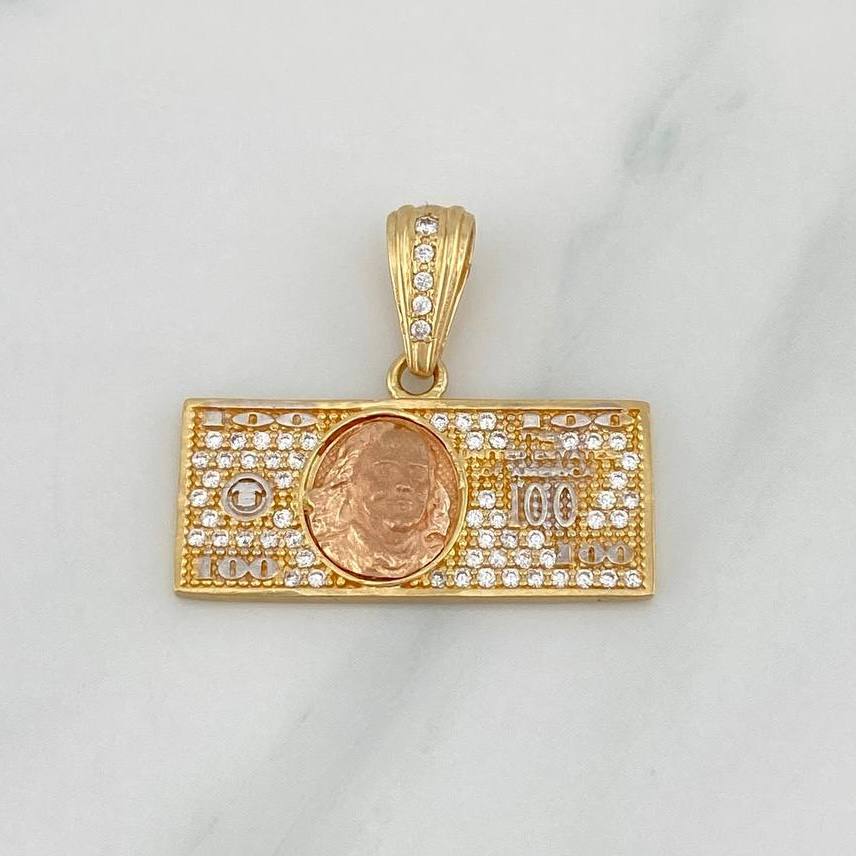 Dije One Dolar 3.8 g / 3/4 in Tres Oros 18K