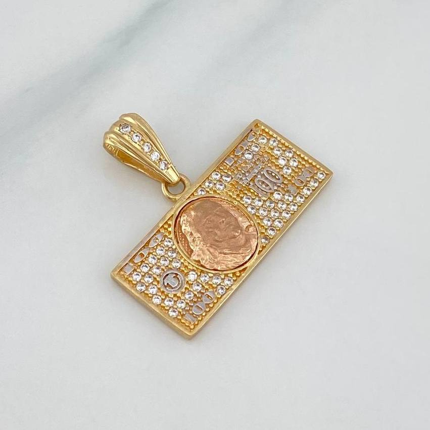 Dije One Dolar 3.8 g / 3/4 in Tres Oros 18K