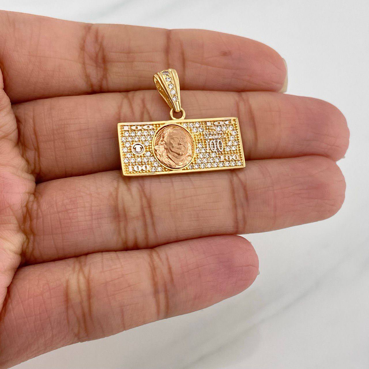 Dije One Dolar 3.8 g / 3/4 in Tres Oros 18K