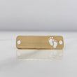 Charm Paw Print Plate 0.85 g 1 in Yellow Gold 18K