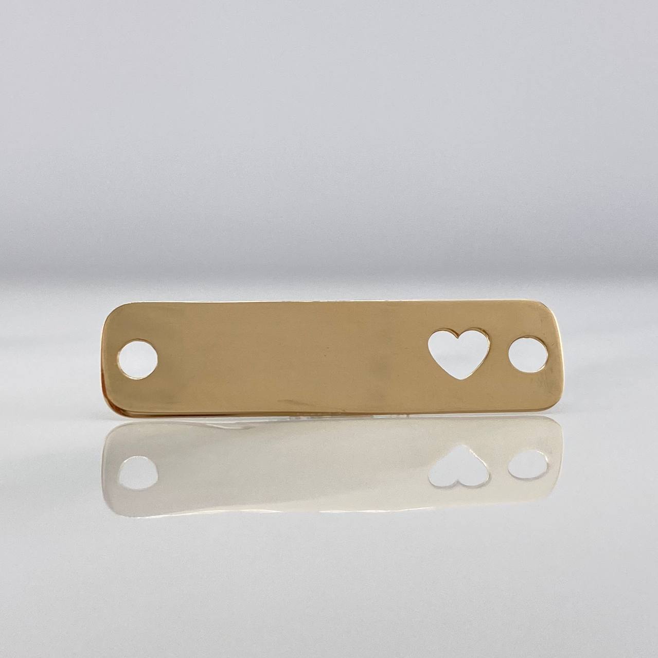 Charm Heart Plate 0.75 g / 1 in Yellow Gold 18K