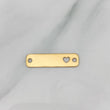 Charm Heart Plate 0.75 g / 1 in Yellow Gold 18K