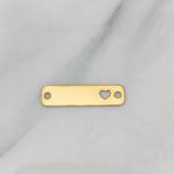 Charm Heart Plate 0.75 g / 1 in Yellow Gold 18K