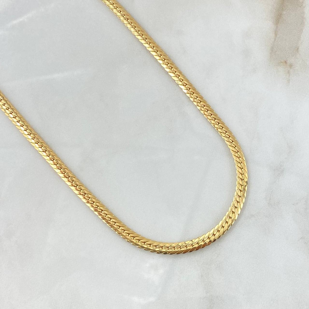 Flat Snake Chain 16gr / 60cm / 4.8mm Yellow Gold +3 18K ©