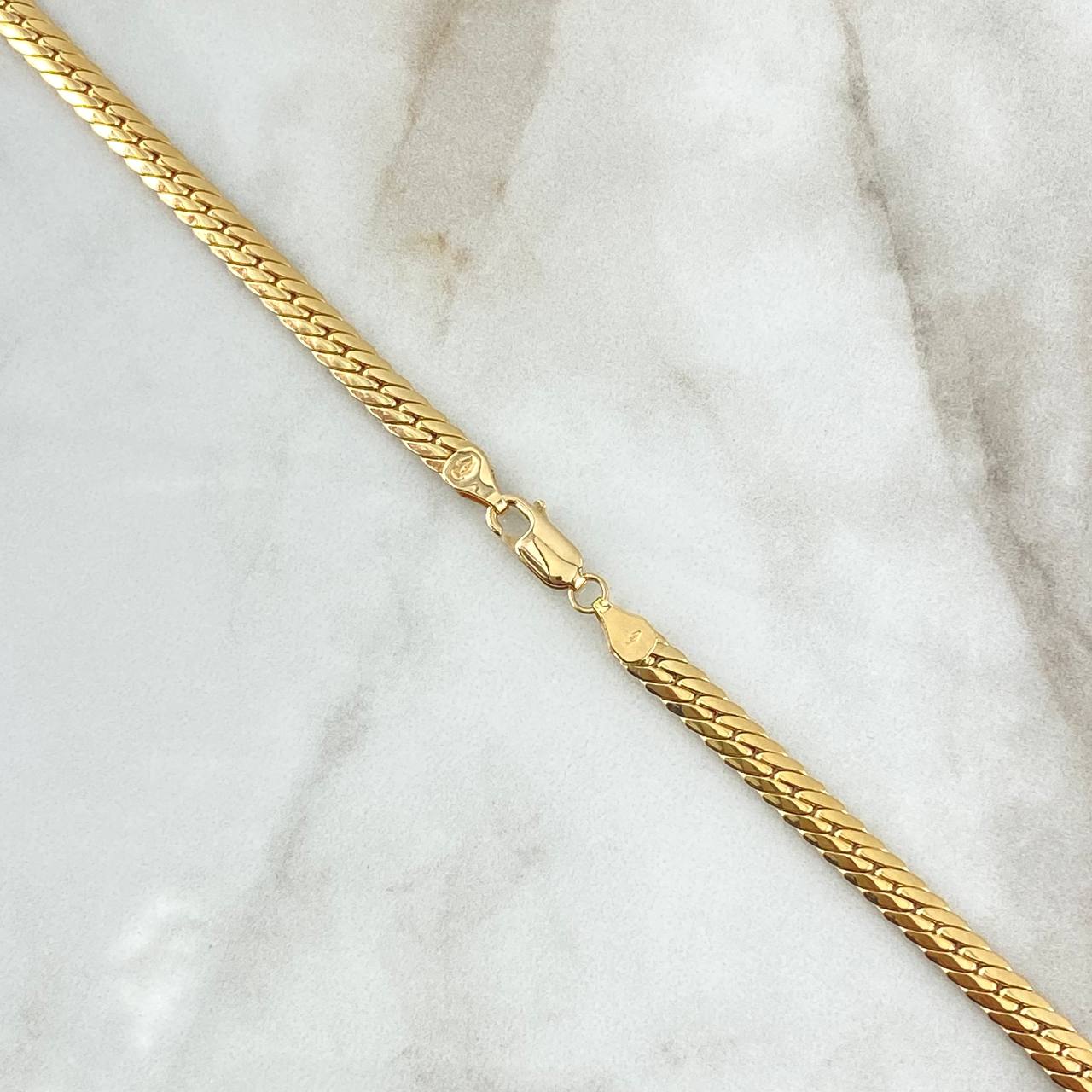Flat Snake Chain 16gr / 60cm / 4.8mm Yellow Gold +3 18K ©