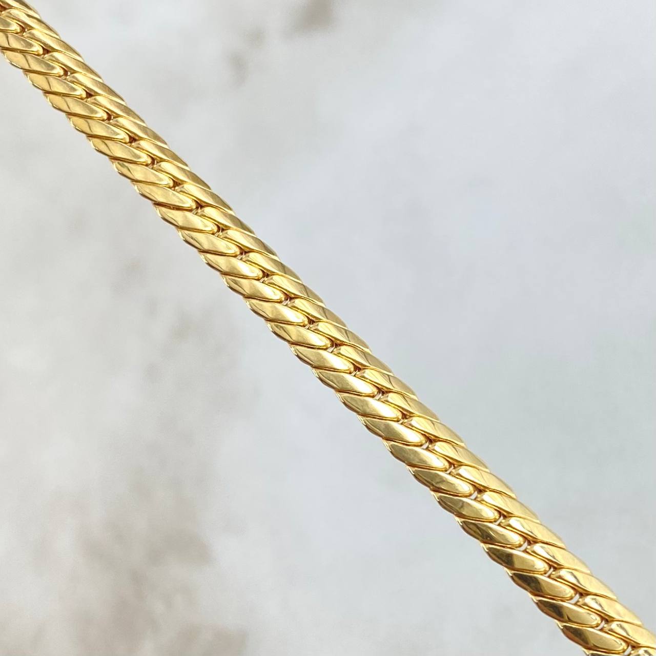 Flat Snake Chain 16gr / 60cm / 4.8mm Yellow Gold +3 18K ©