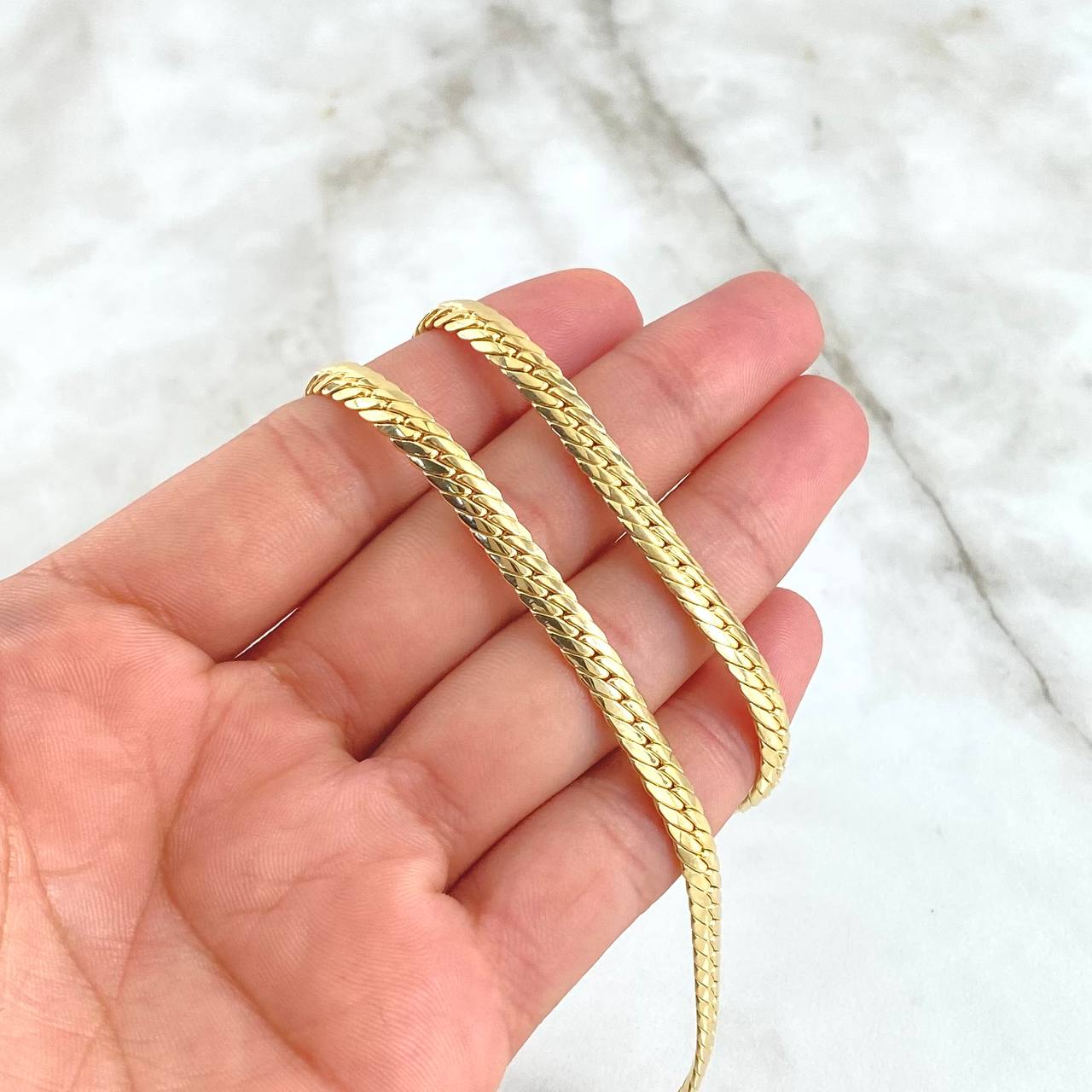 Flat Snake Chain 16gr / 60cm / 4.8mm Yellow Gold +3 18K ©