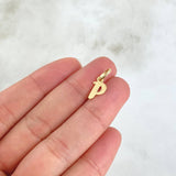 Pendant Letter P Italic 0.45gr / 1.6cm-Smooth 18K Yellow Gold *