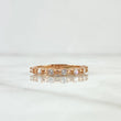 Half Hoop Ring 2.05gr / Size 7 1/4 / White Zircons 18K Rose Gold *
