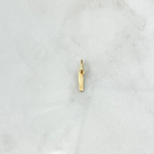 Pendant Letter I Italic 0.3gr / 1.6cm-Smooth 18K Yellow Gold