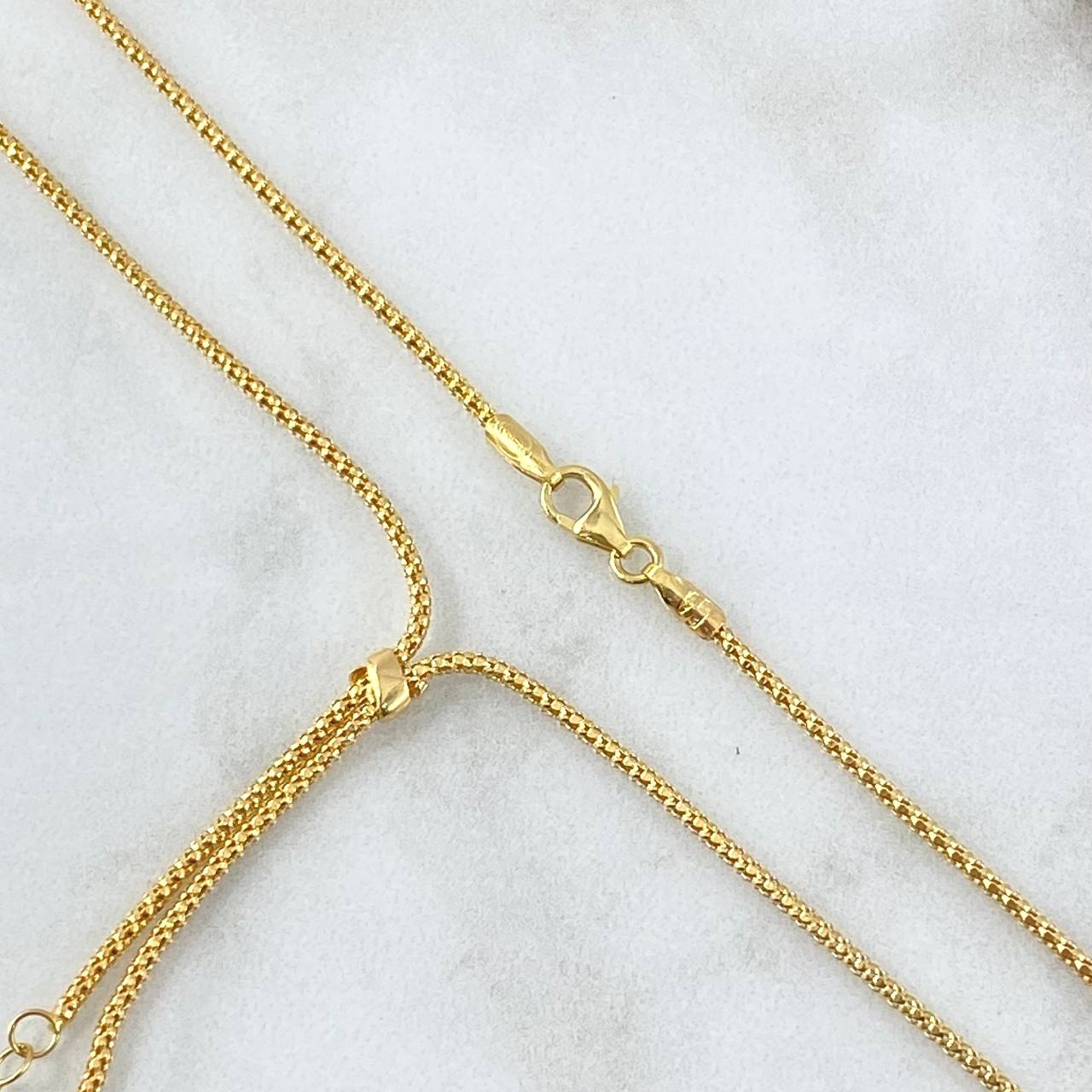 Cadena Cola De Raton Colgantes 5gr / 40cm / 1.3mm Oro Amarillo +4 18K *