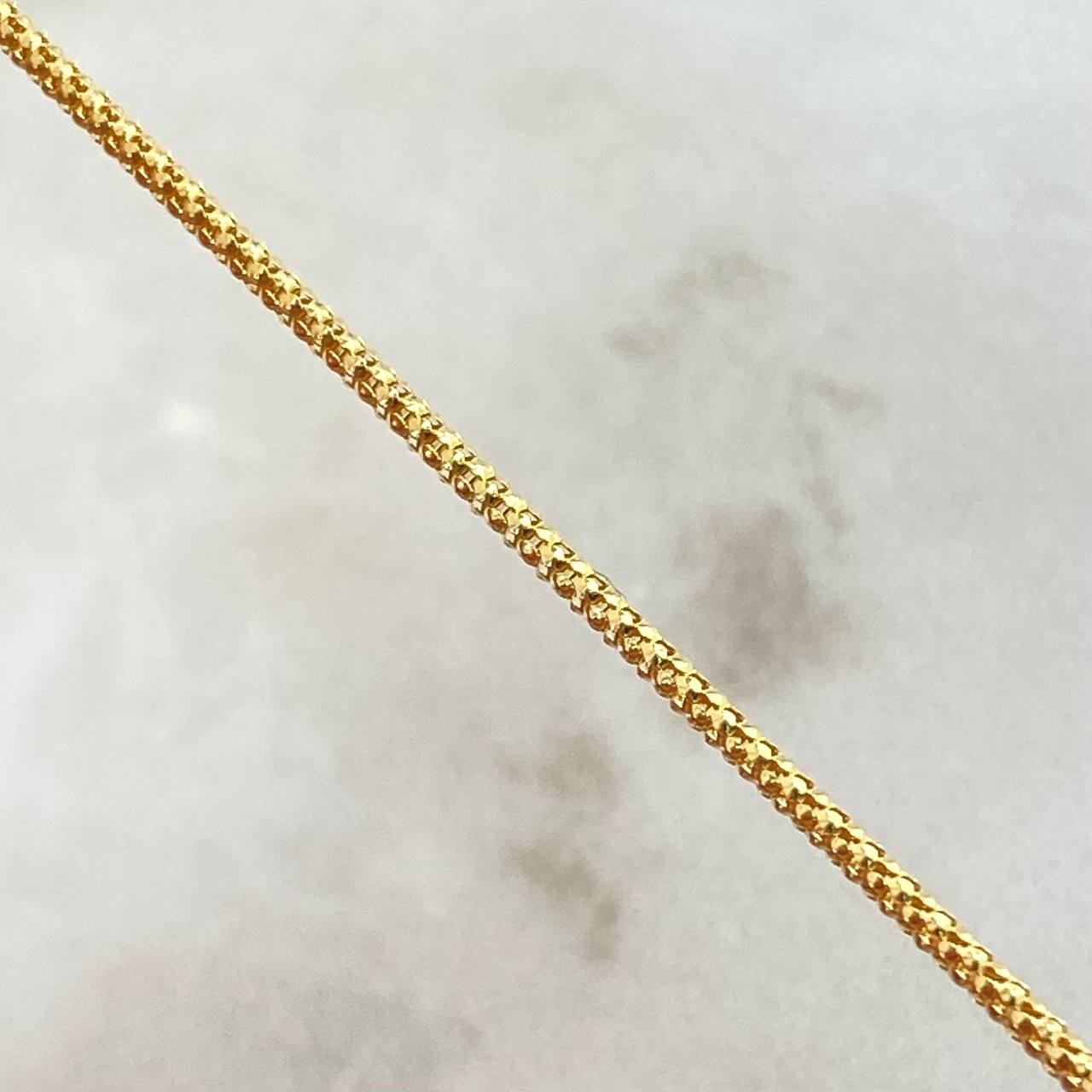 Cadena Cola De Raton Colgantes 5gr / 40cm / 1.3mm Oro Amarillo +4 18K *