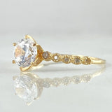 Anillo Solitario Ojos Burbujeantes 1.35gr / T7 / Oro 18K ©