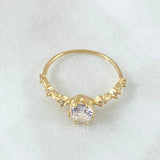 Anillo Solitario Rombos 1.55gr / T6 / Oro 18K ©