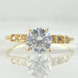 Fixed Rail Solitaire Ring 1.5gr / Size 6 1/2 / 18K Gold ©