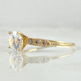 Fixed Rail Solitaire Ring 1.5gr / Size 6 1/2 / 18K Gold ©