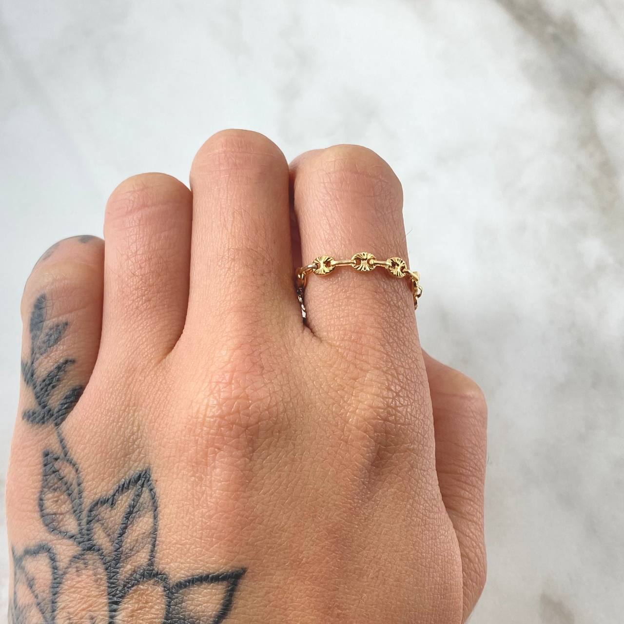 Anillo GC 0.8gr / T12 - T12 3/4 / Oro 18K