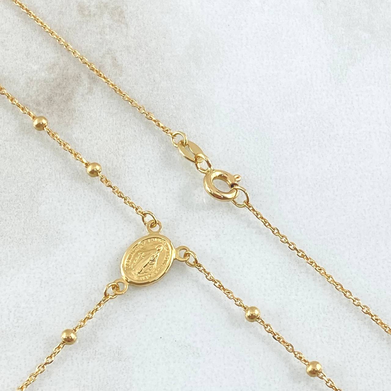 Miraculous Virgin Rosary 3gr / 17.7in / +4 18K Gold ©