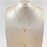 Rosario Virgen Milagrosa Cruz Lisa 3.05gr / 45cm / +4 Oro 18K