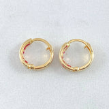 Candongas Carril 0.8gr / 1/2 in / Oro Amarillo 18K