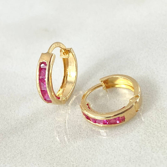 Candongas Carril 0.8gr / 1cm / Oro 18K
