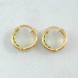 Hoop Earrings Track 0.8gr / 0.4in / 18K Gold