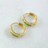Hoop Earrings Track 0.8gr / 1cm / 18K Gold