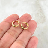 Hoop Earrings Track 0.85gr / 0.4in / 18K Gold