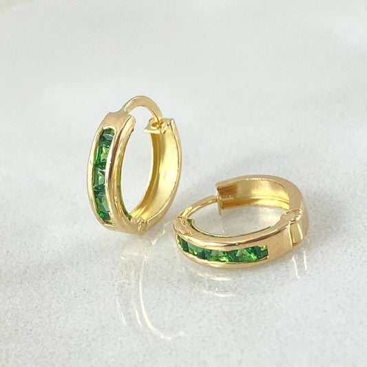 Candongas Carril 0.8gr / 1cm / Oro 18K