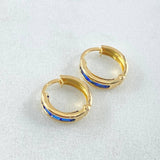 Hoop Earrings Track 0.85gr / 0.4in - 18K Gold ©